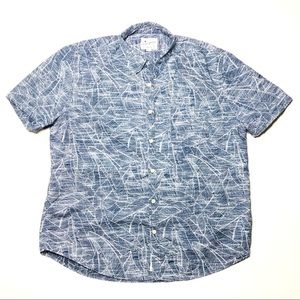 Lucky Brand Palm Leaf Print Club Collar Shirt